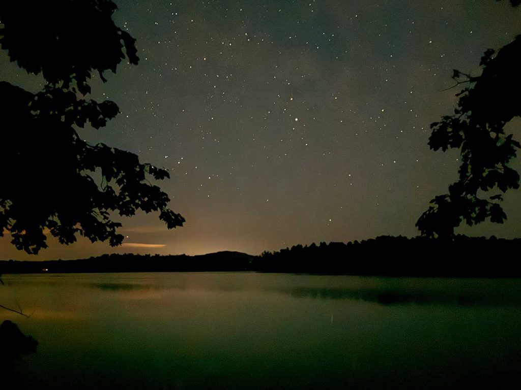 Lake St George at night