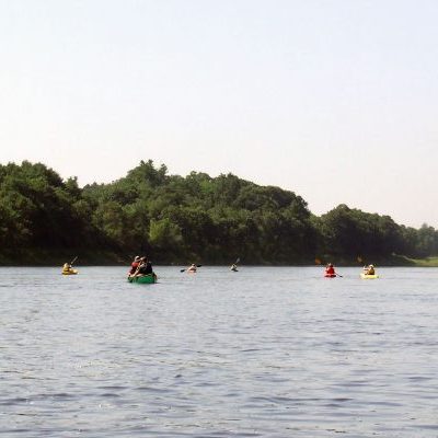 Paddling on Kennebec River